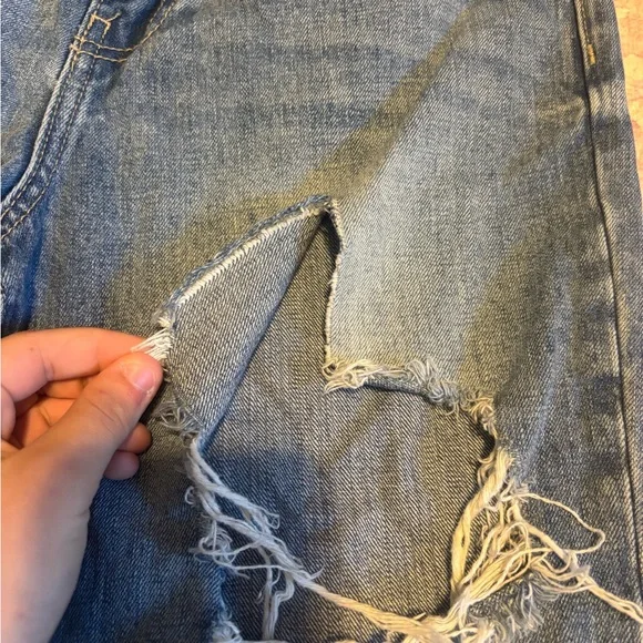 Women's Blue Straight Leg Jeans - Picture 2 of 4